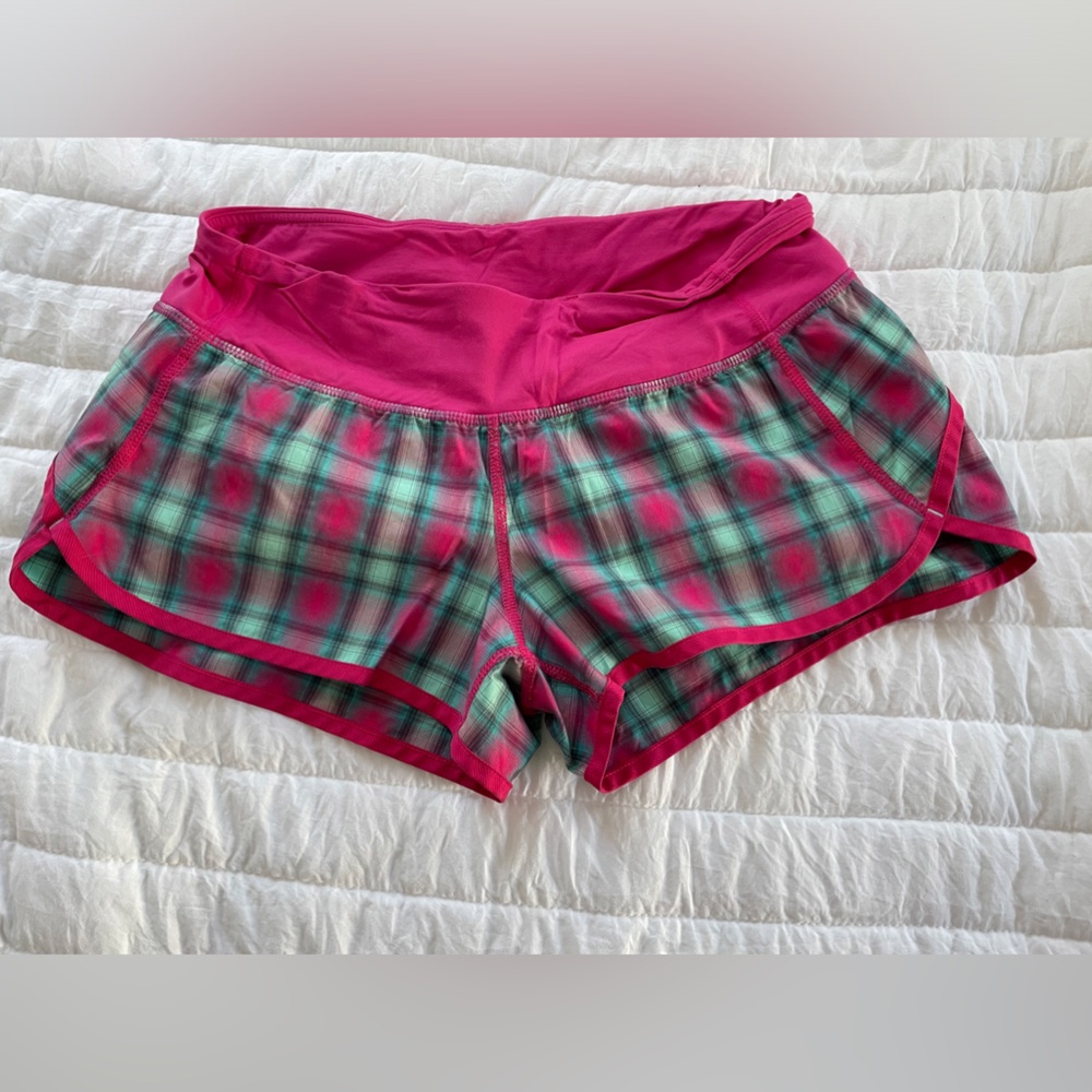Lululemon women’s workout shorts.